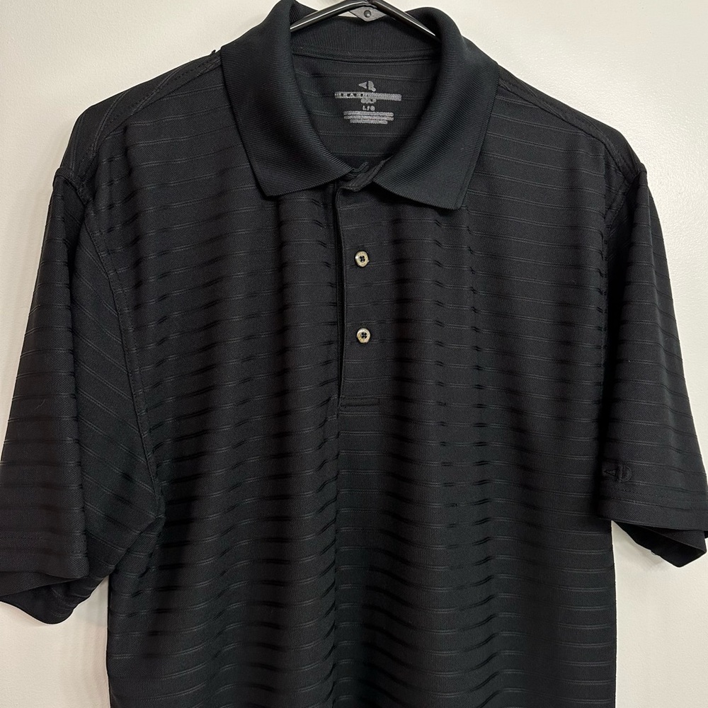 Grand Slam Men’s Short Sleeve Black Polo Golf Shirt Size Large